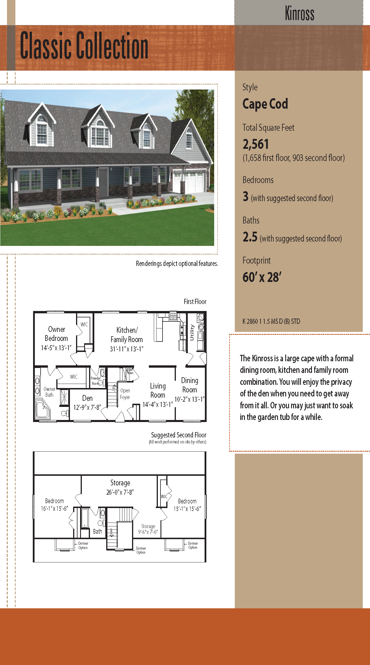 Oasis Homes Kinross 1.5 Story