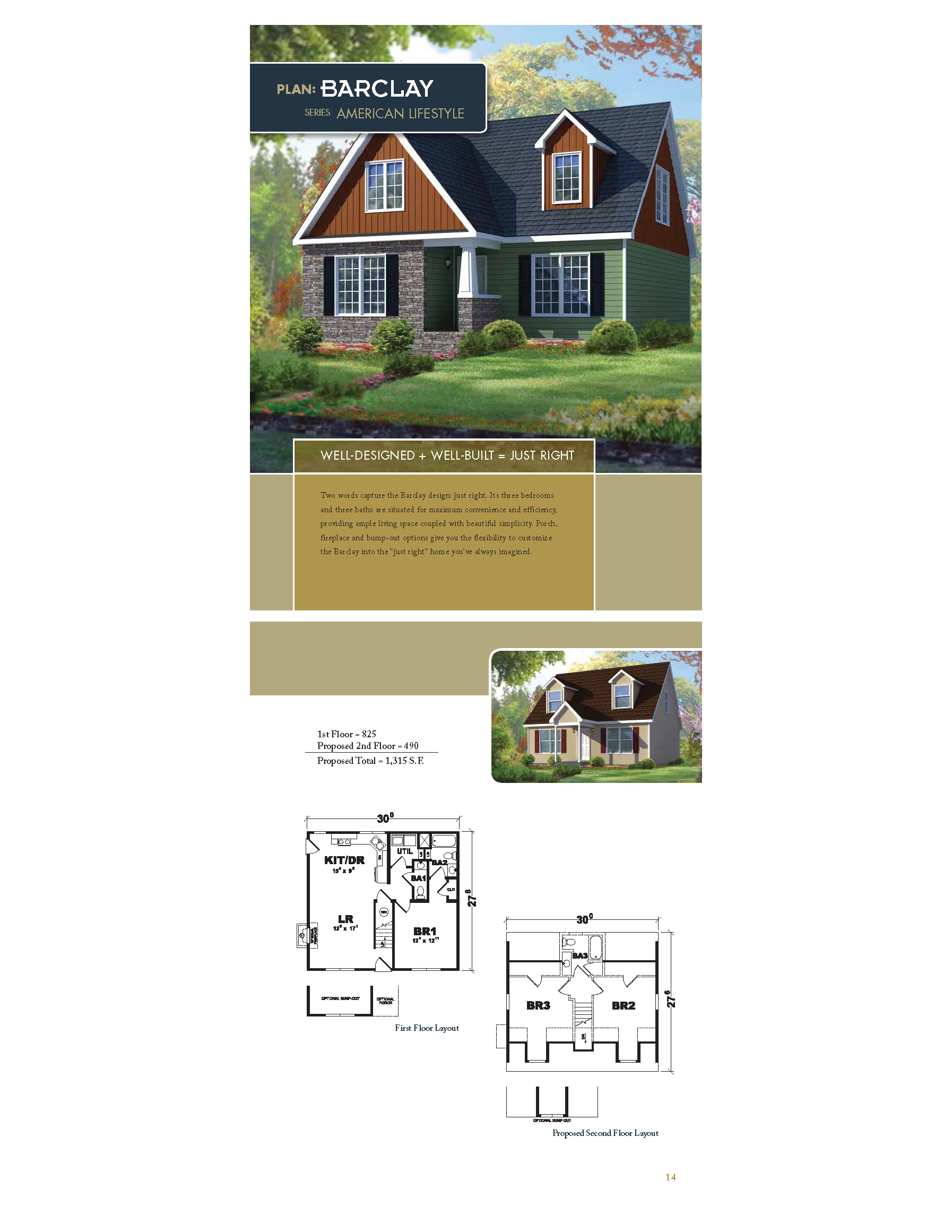Oasis Homes Barclay 1.5 Story